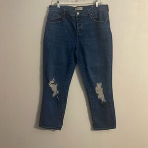 PacSun distressed Boyfriend 5 pockets crop jeans, size 31/12